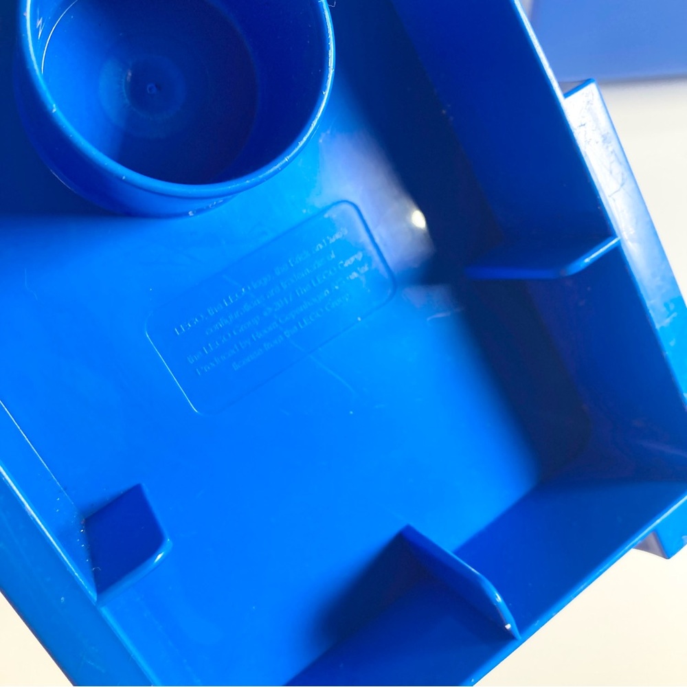LEGO Blue Brick Storage Containers Lot of 2 - Picture 11 of 12